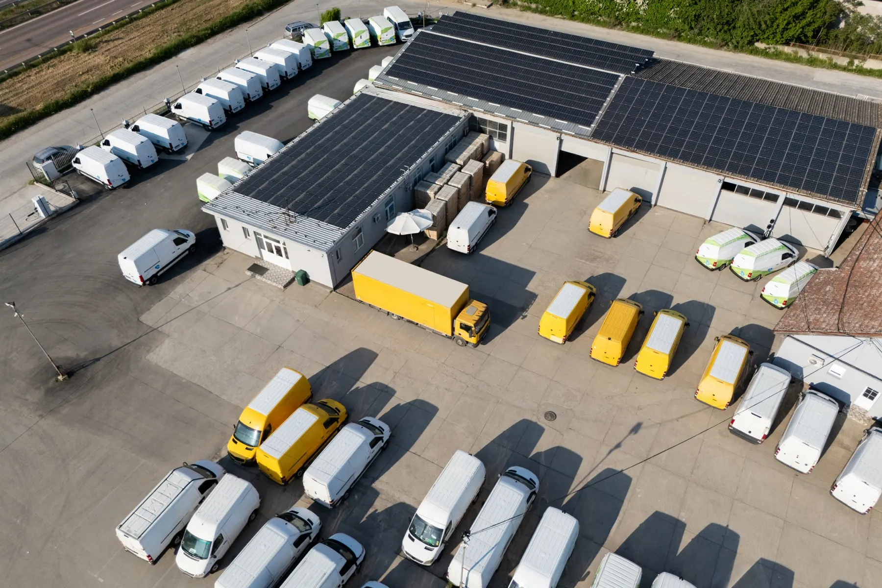 Elektrische vloot vanuit de lucht